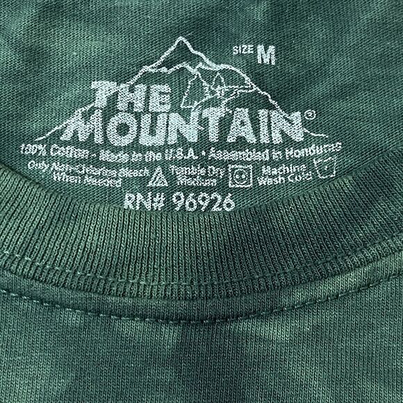 Vintage The Mountain Mens Shirt Size Medium M Short Sleeve Tee T Green Africa - Picture 3 of 9